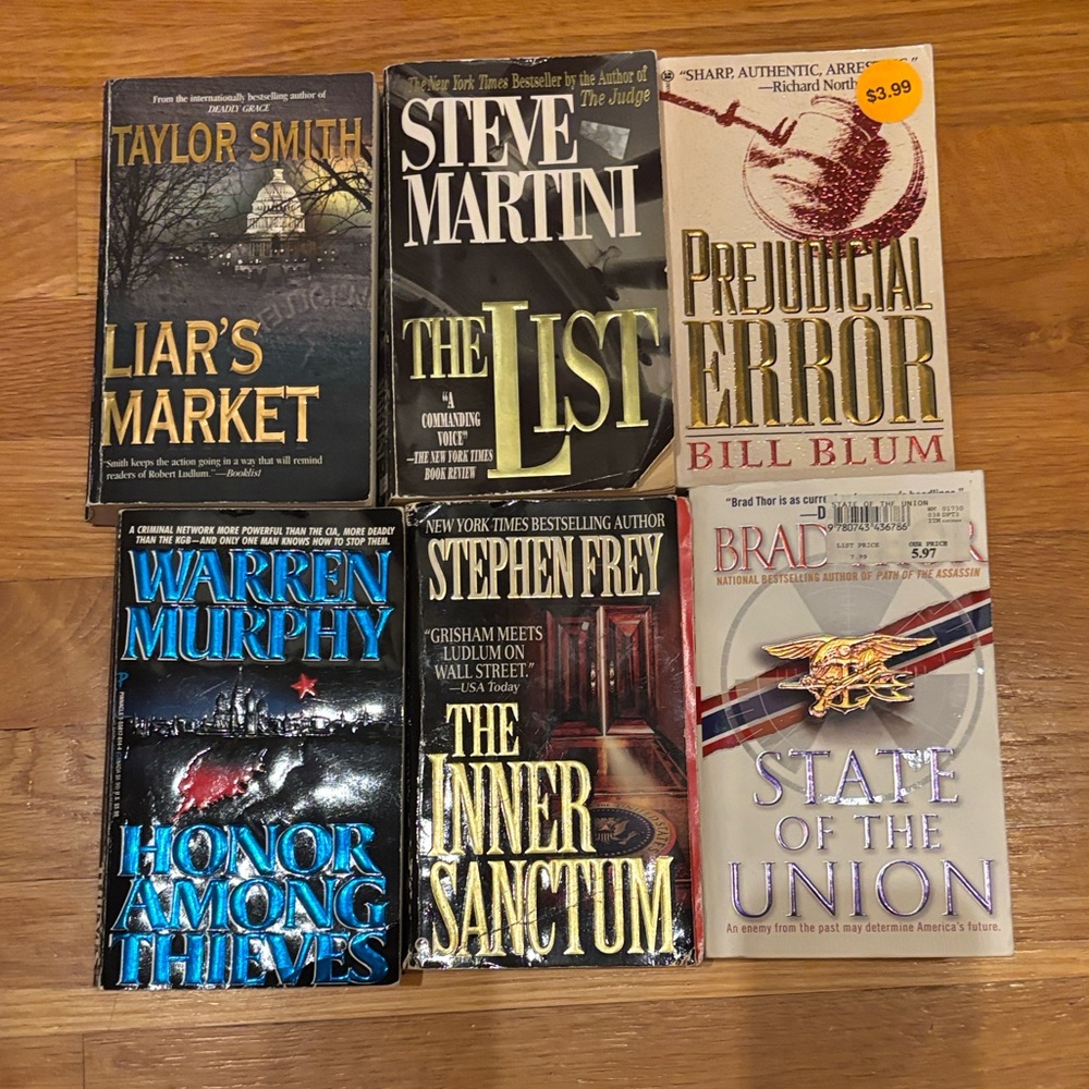 Judicial and Political Thrillers Book Collection - Lot of 6
